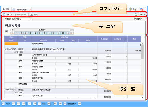 得意先元帳で売上を管理する